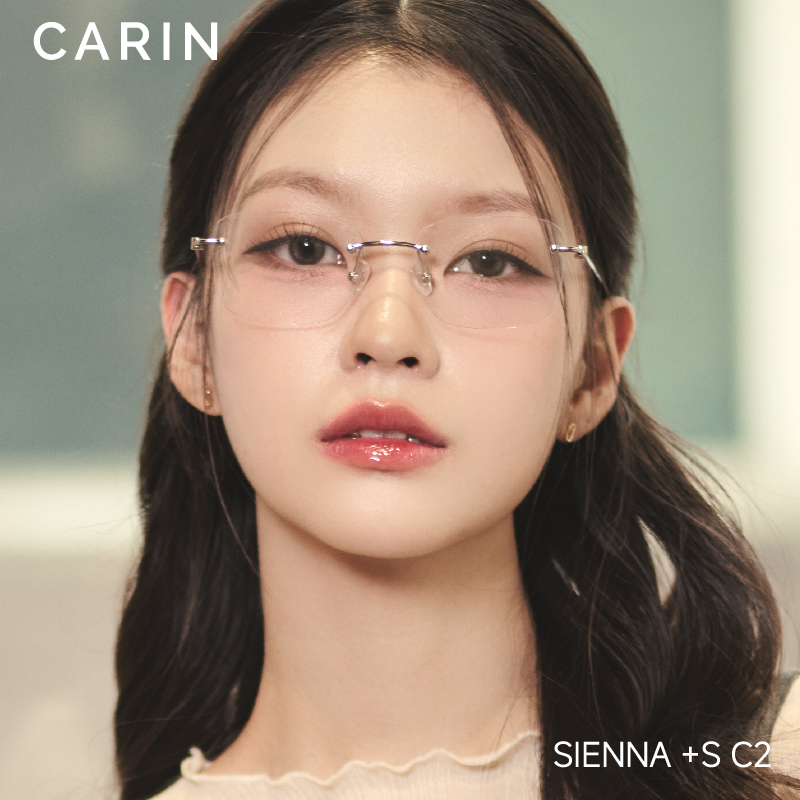 韩国直邮CARIN无框眼镜框SIENNA+超轻B钛男女时尚近视可配度数