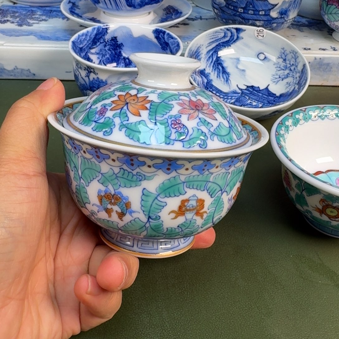 陶瓷景德镇纯手绘茶具圆圆254