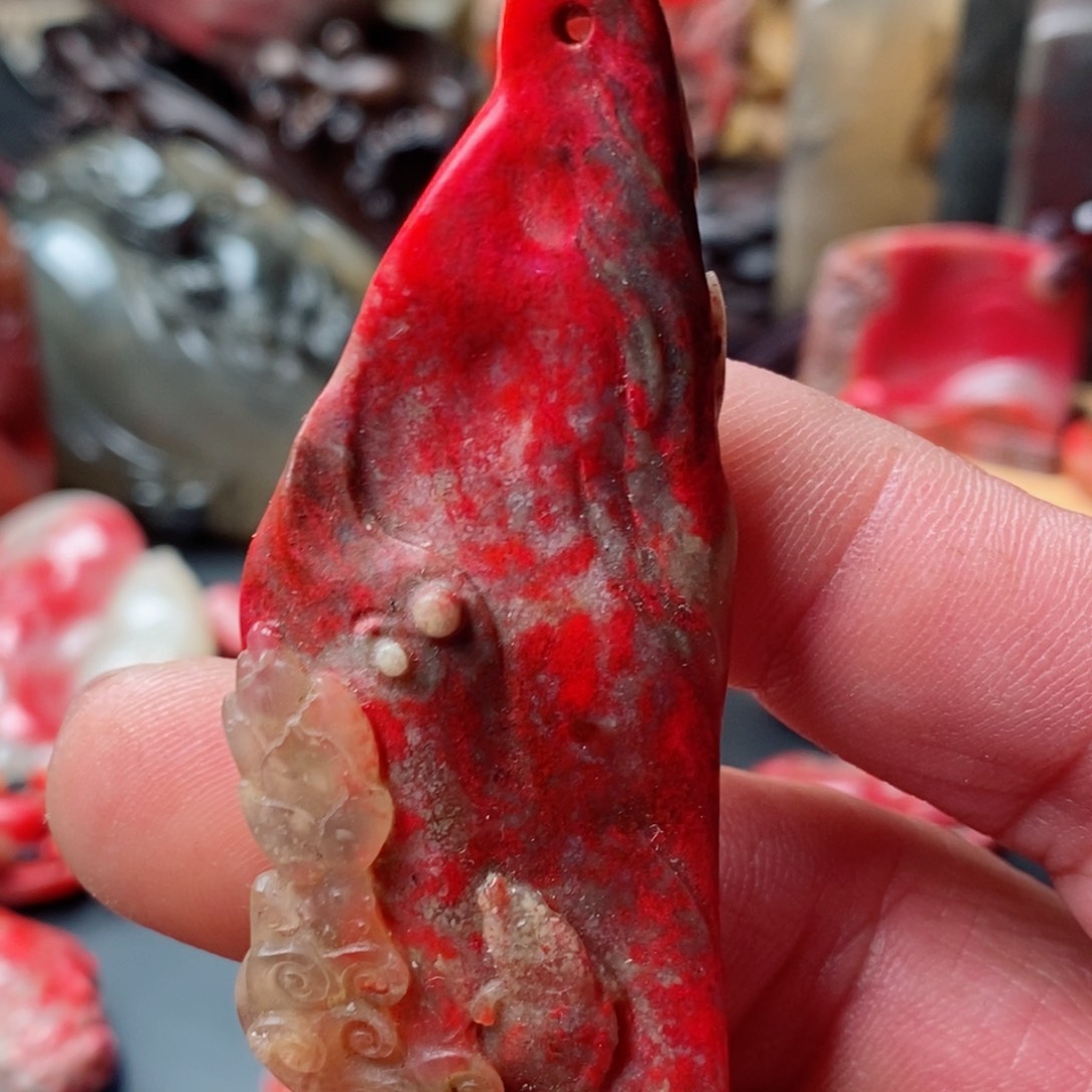 昌化鸡血石昌化鸡血石挂件