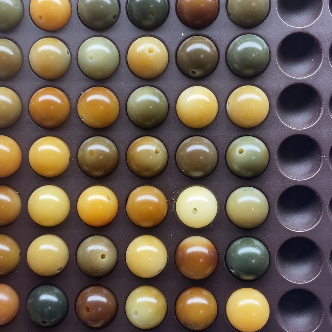 白玉菩提吊坠13精品多宝圆60颗