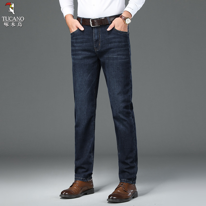 啄木鸟2025春季新款时尚潮流百搭亲肤经典日常牛仔裤男士裤子