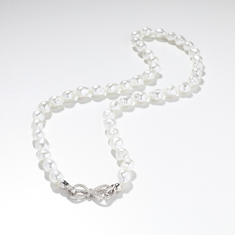 925银银制品 925银银制品 S925银 巴洛克项链轻奢百搭