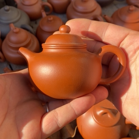 紫砂茶壶老朱泥掇只150cc左右