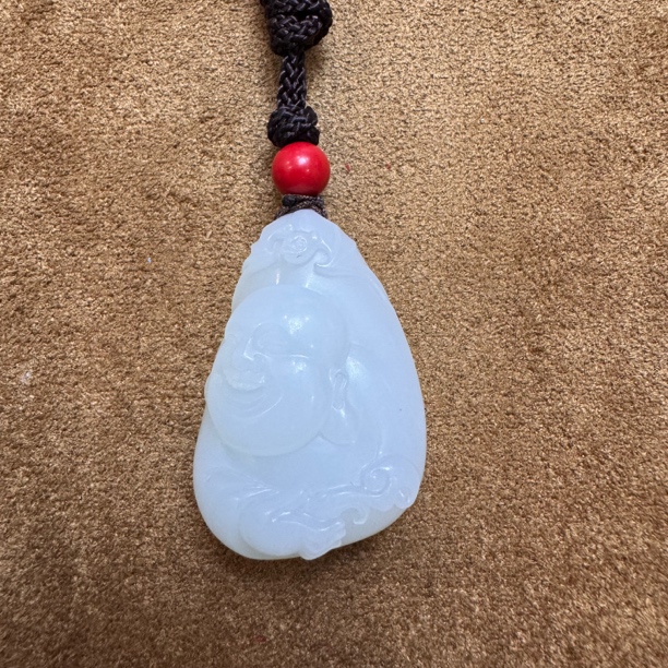 和田玉白玉笑口常开弥勒