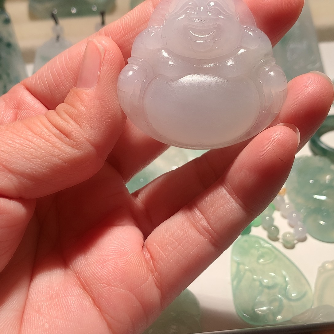 定制翡翠未镶嵌开心佛