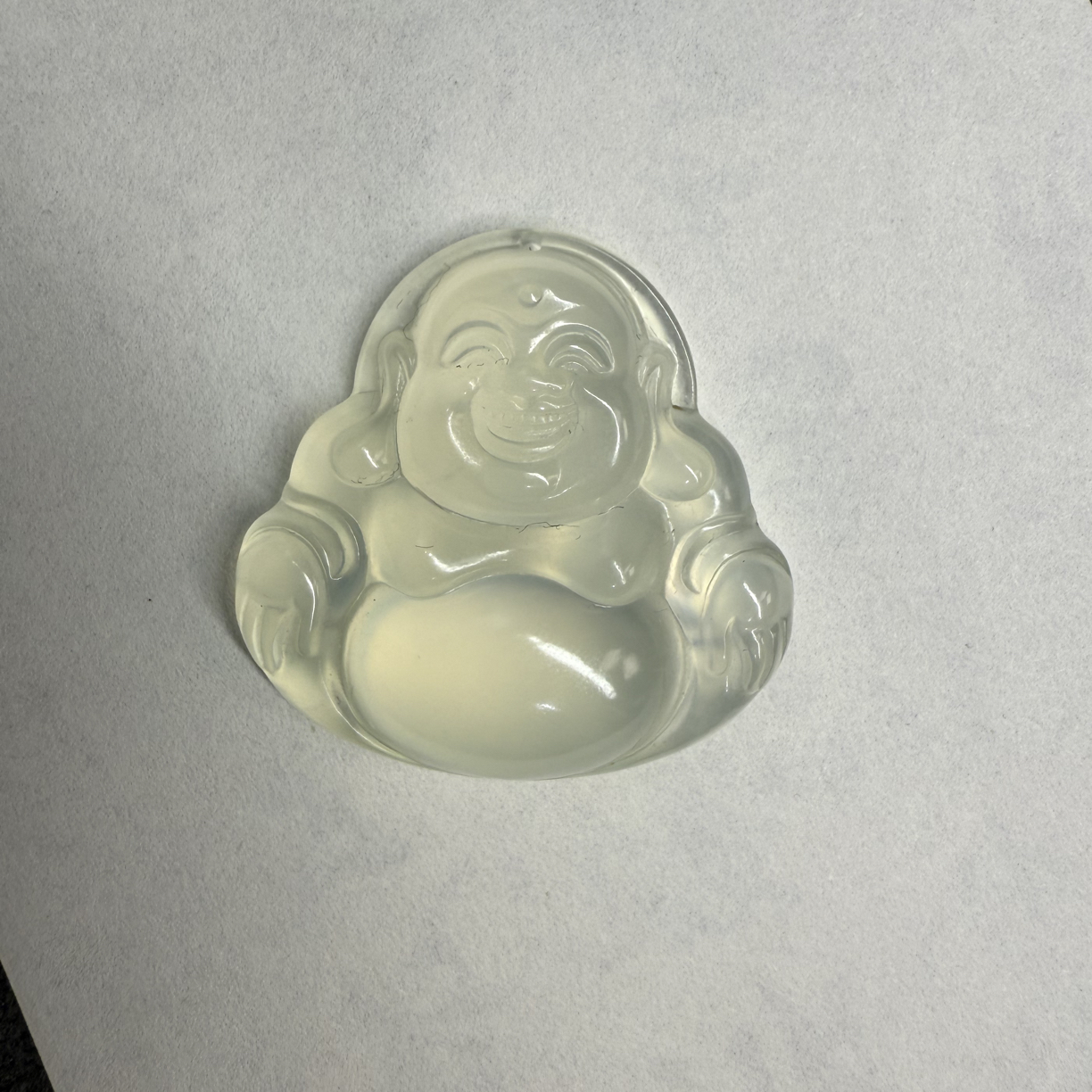 岫玉白冰佛体吊坠