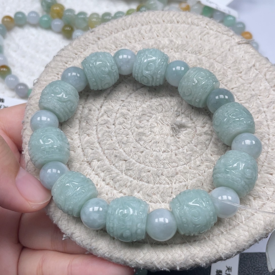 翡翠未镶嵌颈饰天然A货缅甸翡翠14.5