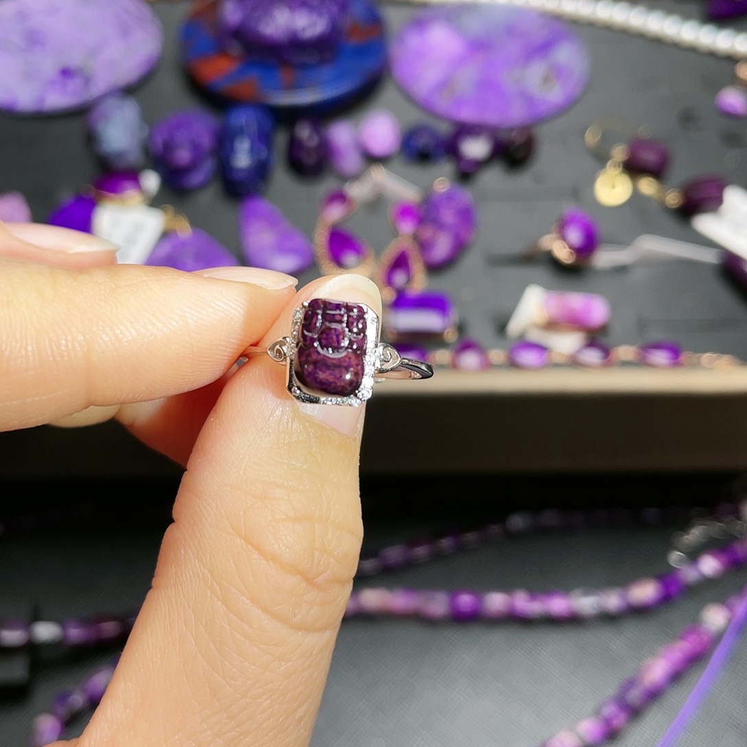 苏纪石（舒俱来）戒指银S925镶嵌