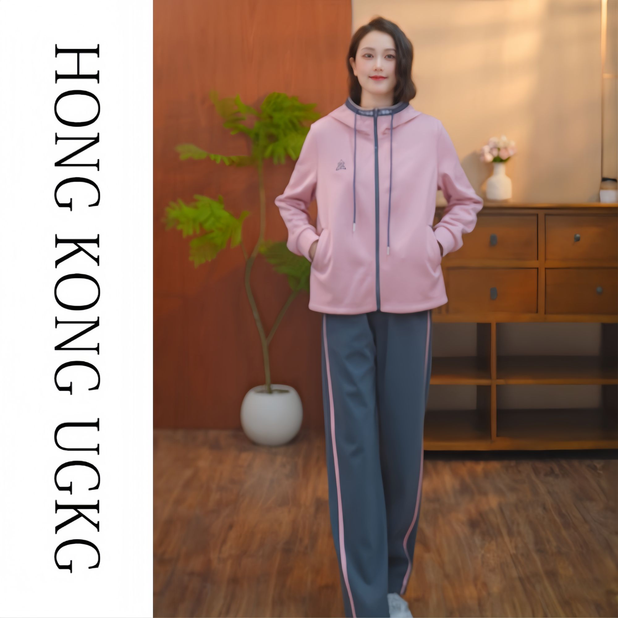 UGKG运动套装2025新款女秋冬贵夫人品牌外套裤子两件套73254ZH261