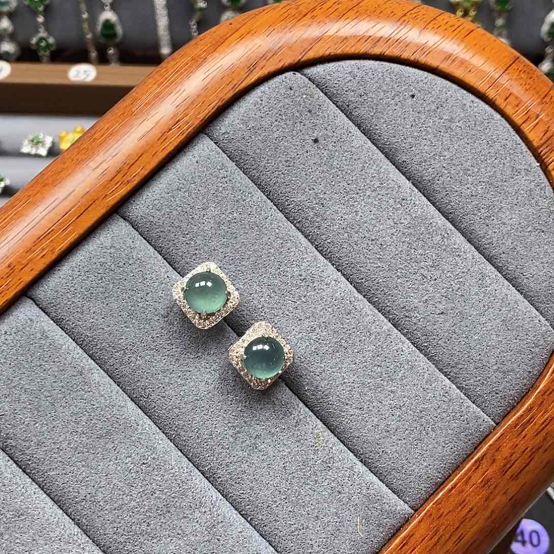 翡翠颈饰银S925镶嵌萌*兮