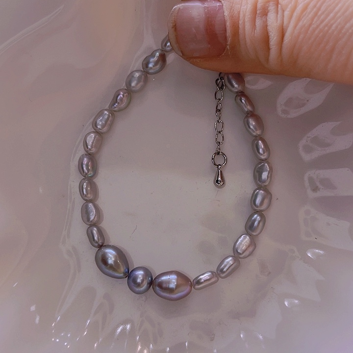 淡水珍珠手绳合金