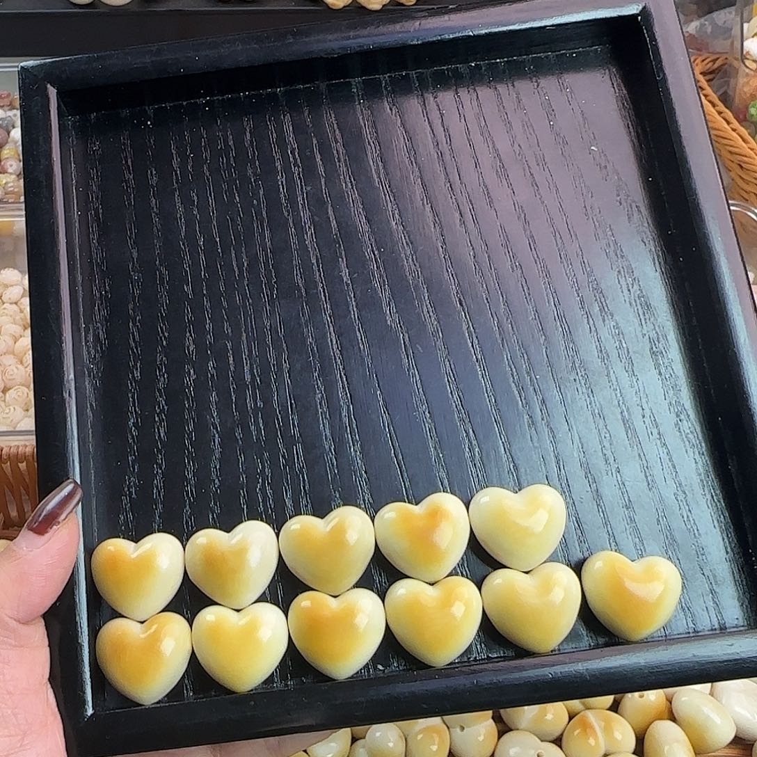 澜***阁手串菩提根/象牙果微瑕牙果卡23炭烤爱心10+1