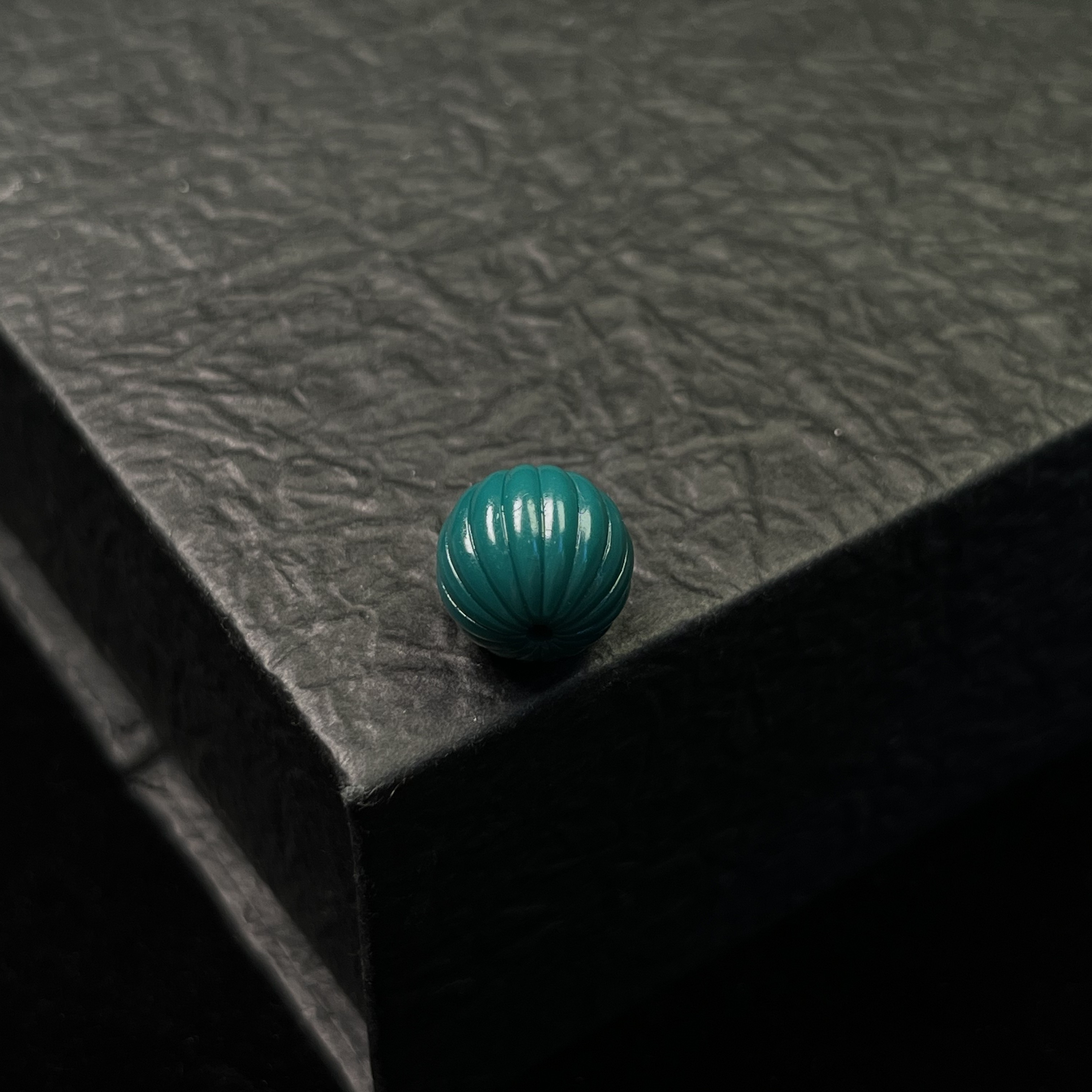 地狱色绿松石瓜珠12.5mm 2.8克 全品无暇