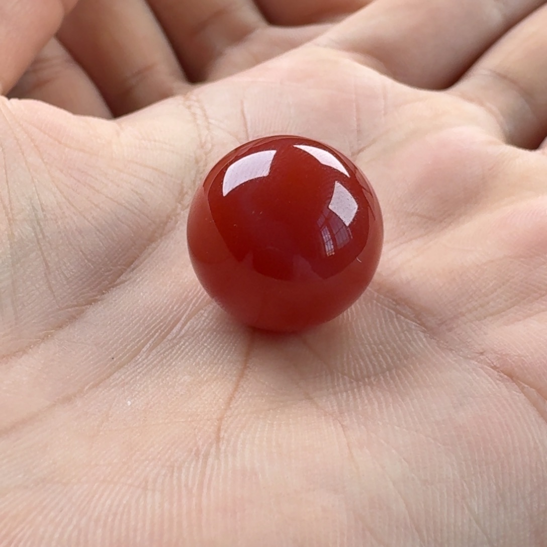 南红玛瑙未镶嵌圆珠18.6