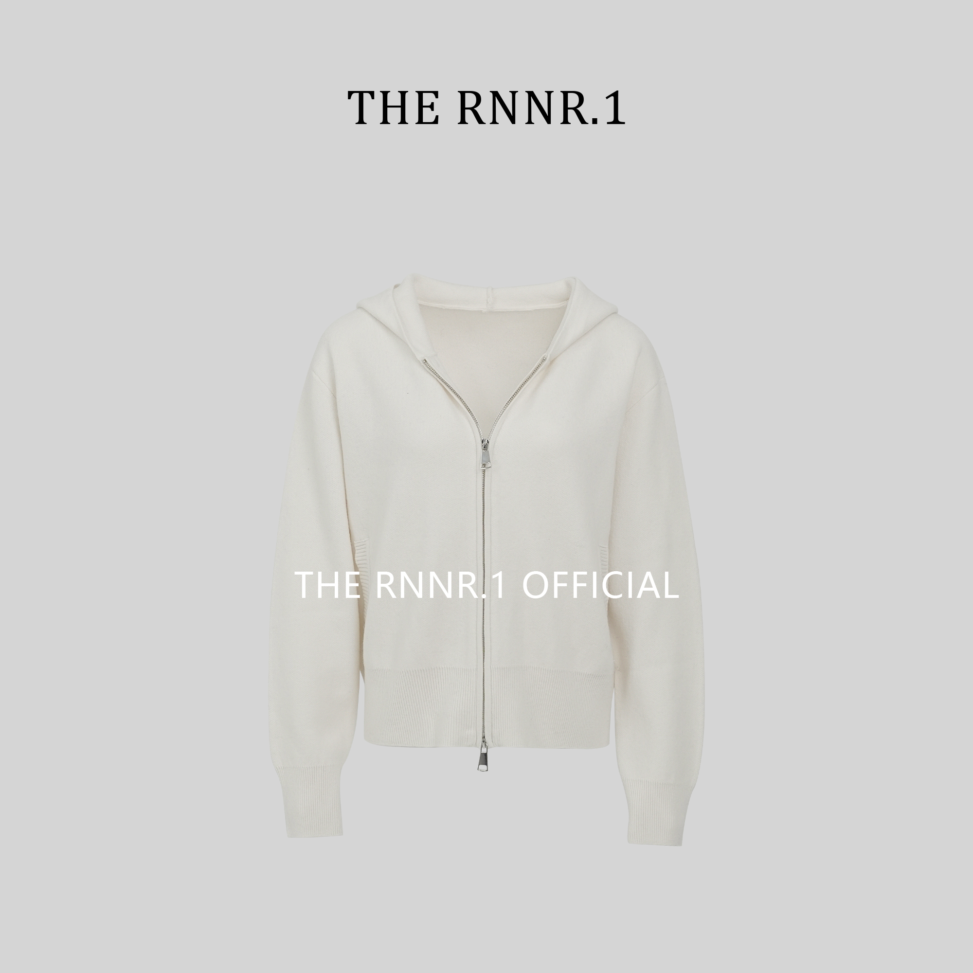 THE RNNR.1秋冬 休闲加厚 白色 全羊毛 连帽开衫外套