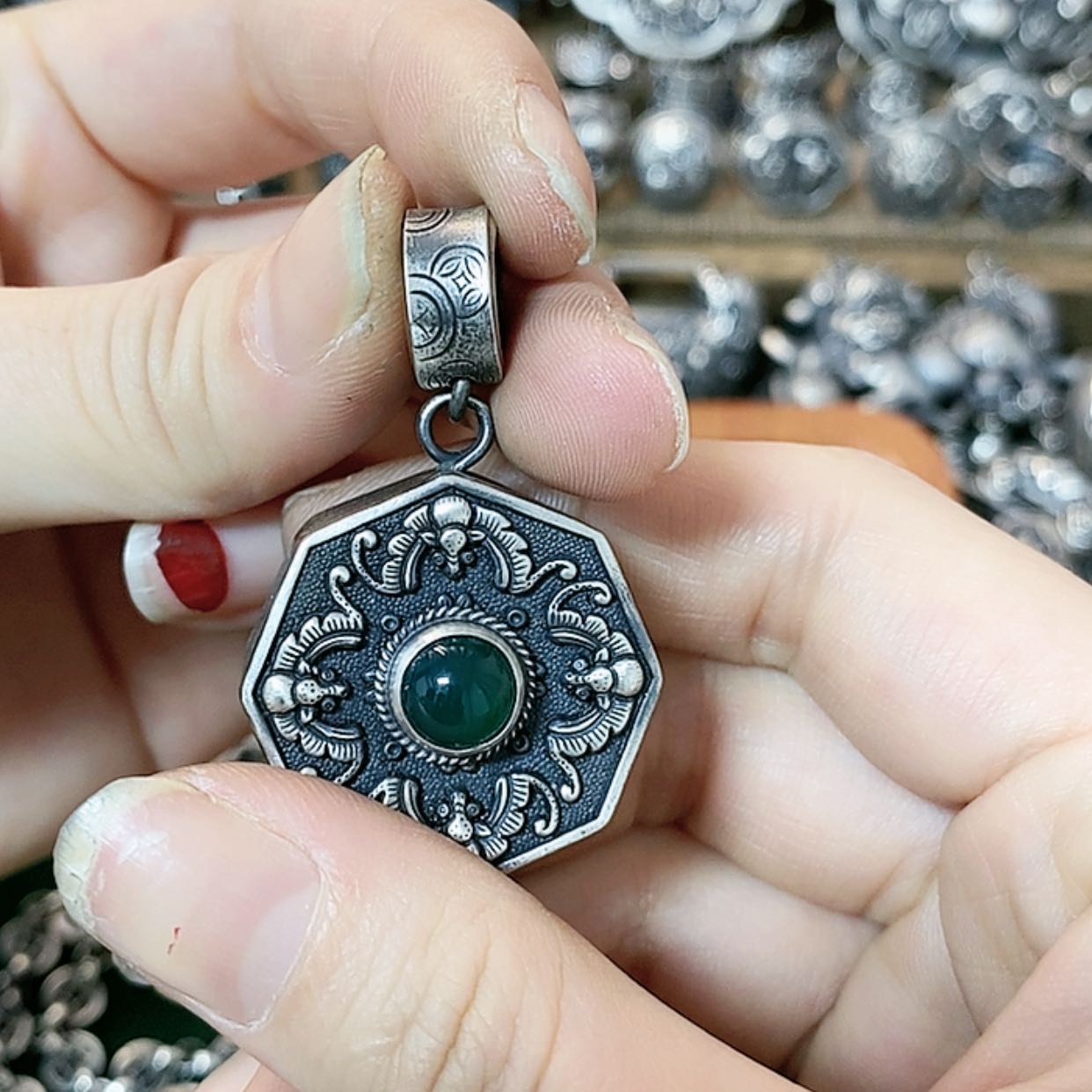 【闪购商品】橄榄核手串/手链复古足银990