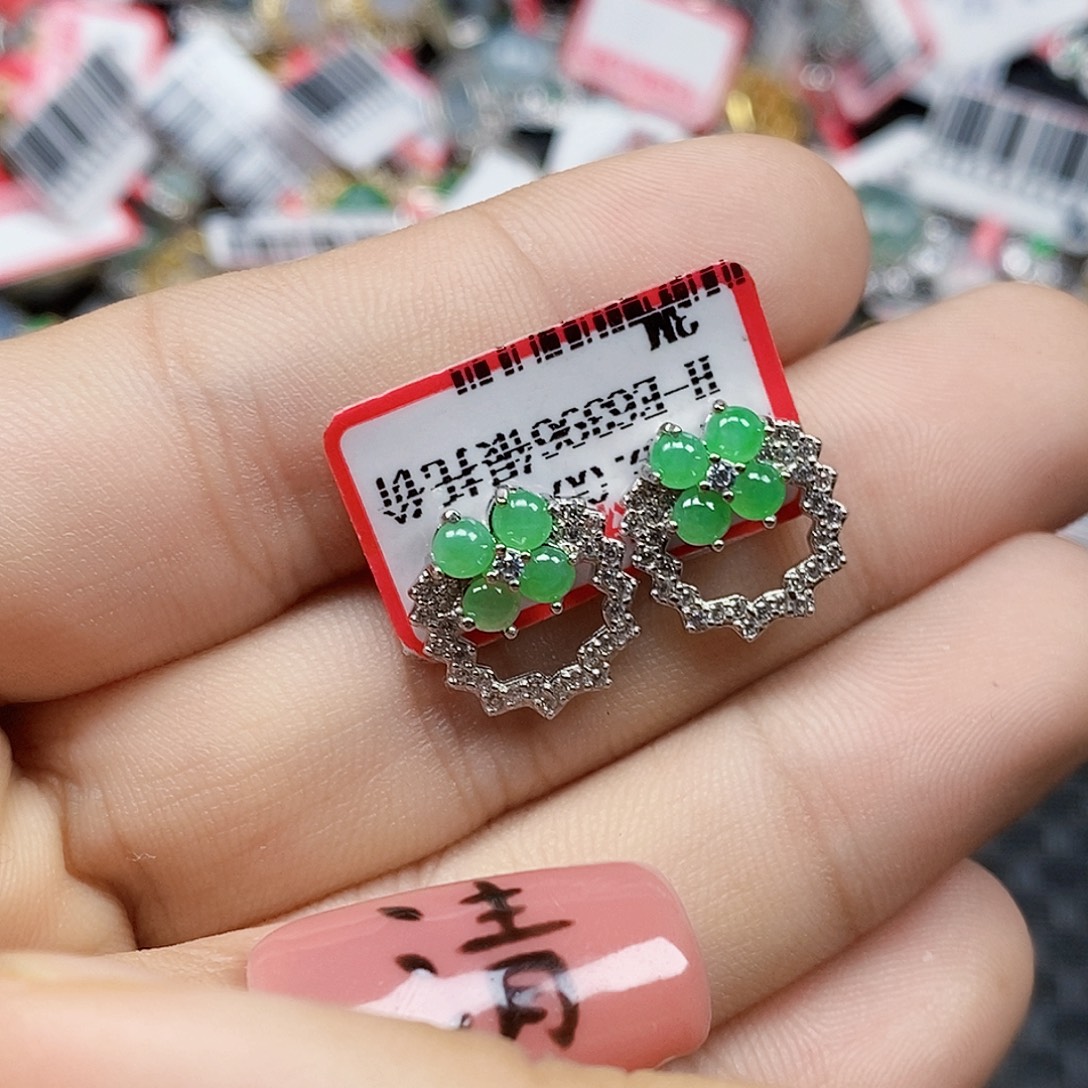 翡翠银S925镶嵌戒指