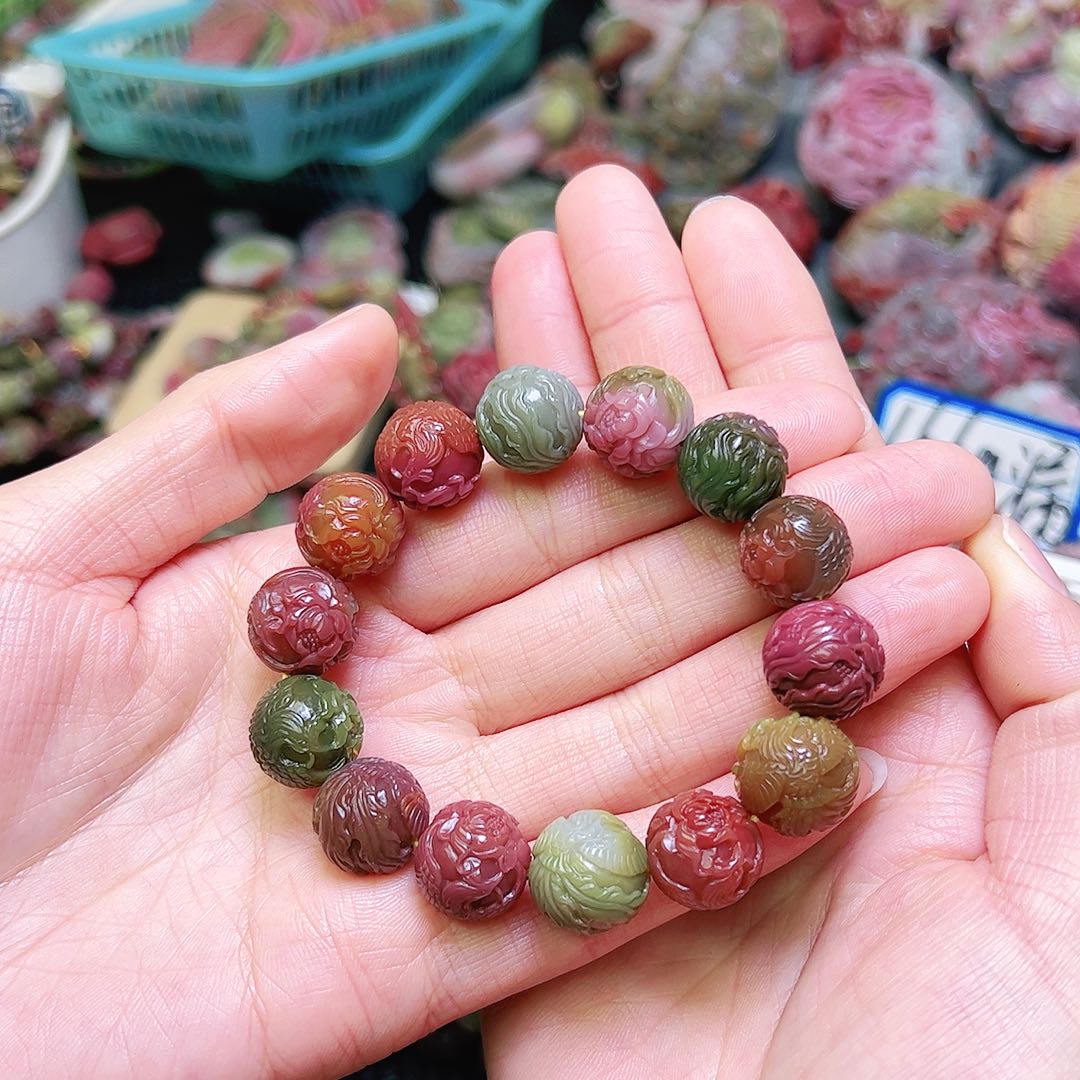 玛瑙/玉髓颈饰未镶嵌甜*手串