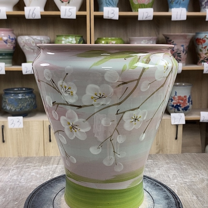 缸3xc景德镇陶瓷花盆