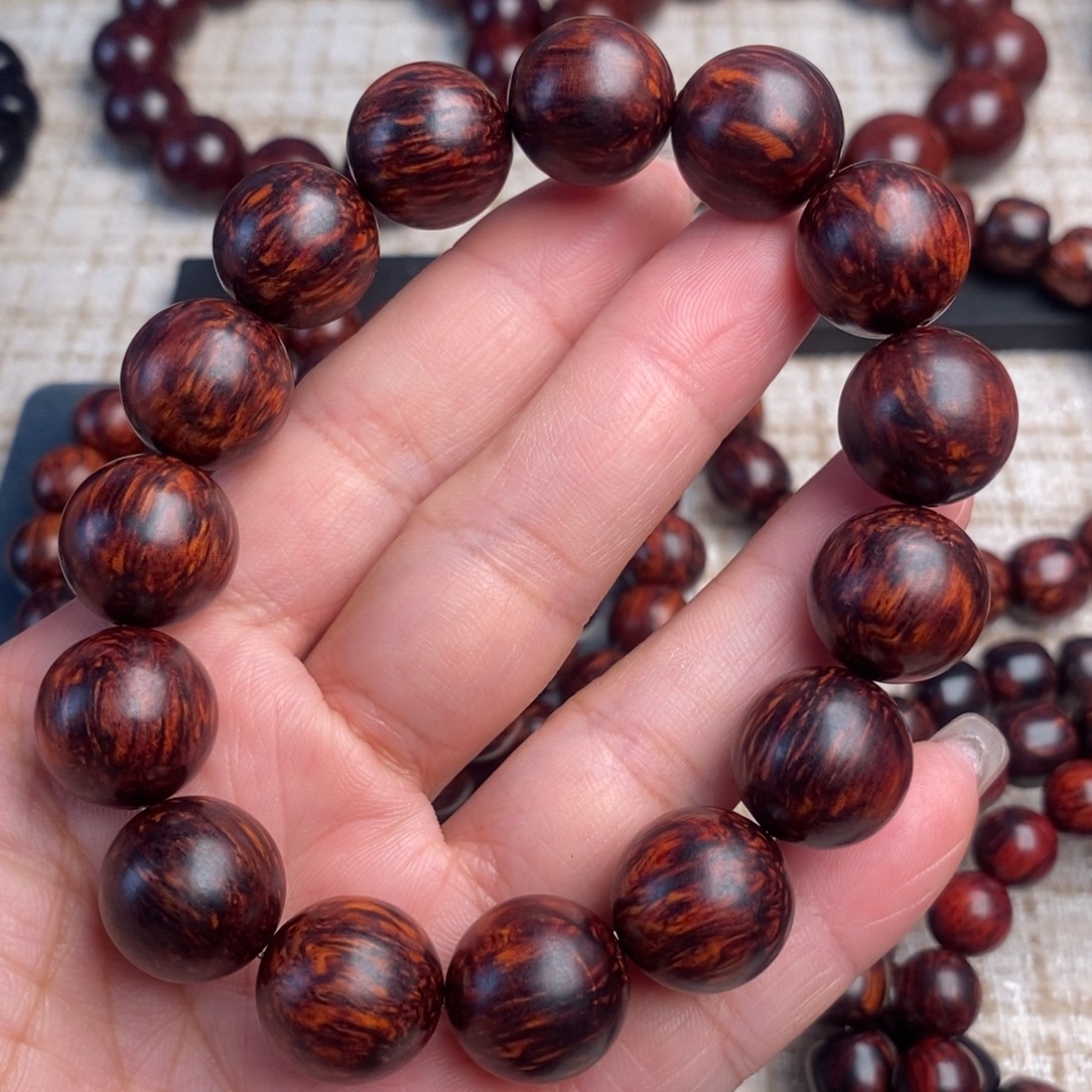 名***片木质类1.5红降花梨公黑金火焰纹