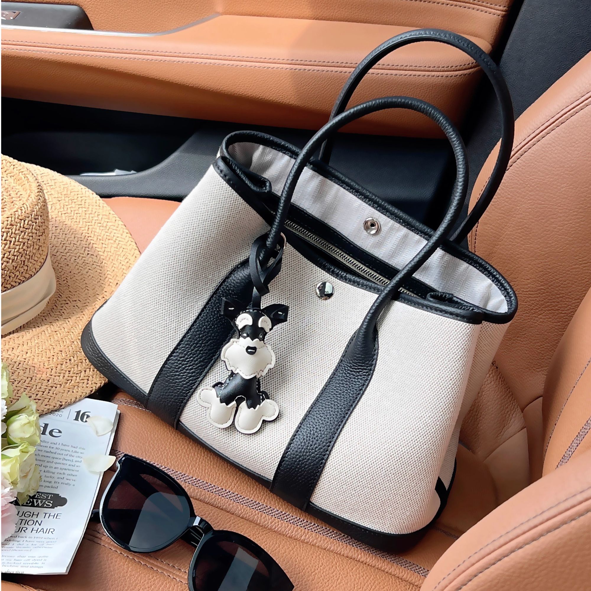  TOGO牛皮秋冬新款帆布牛皮花园包单肩斜挎手提包大容量托特女包