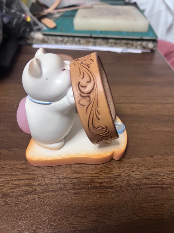 铜合金皮质手镯 纯手工皮雕刀线手环