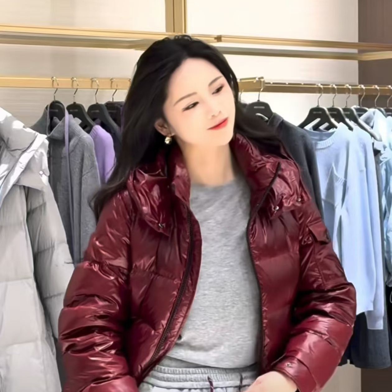 易缔媤/保暖宽松鸭绒时尚冬季新款连帽百搭羽绒服