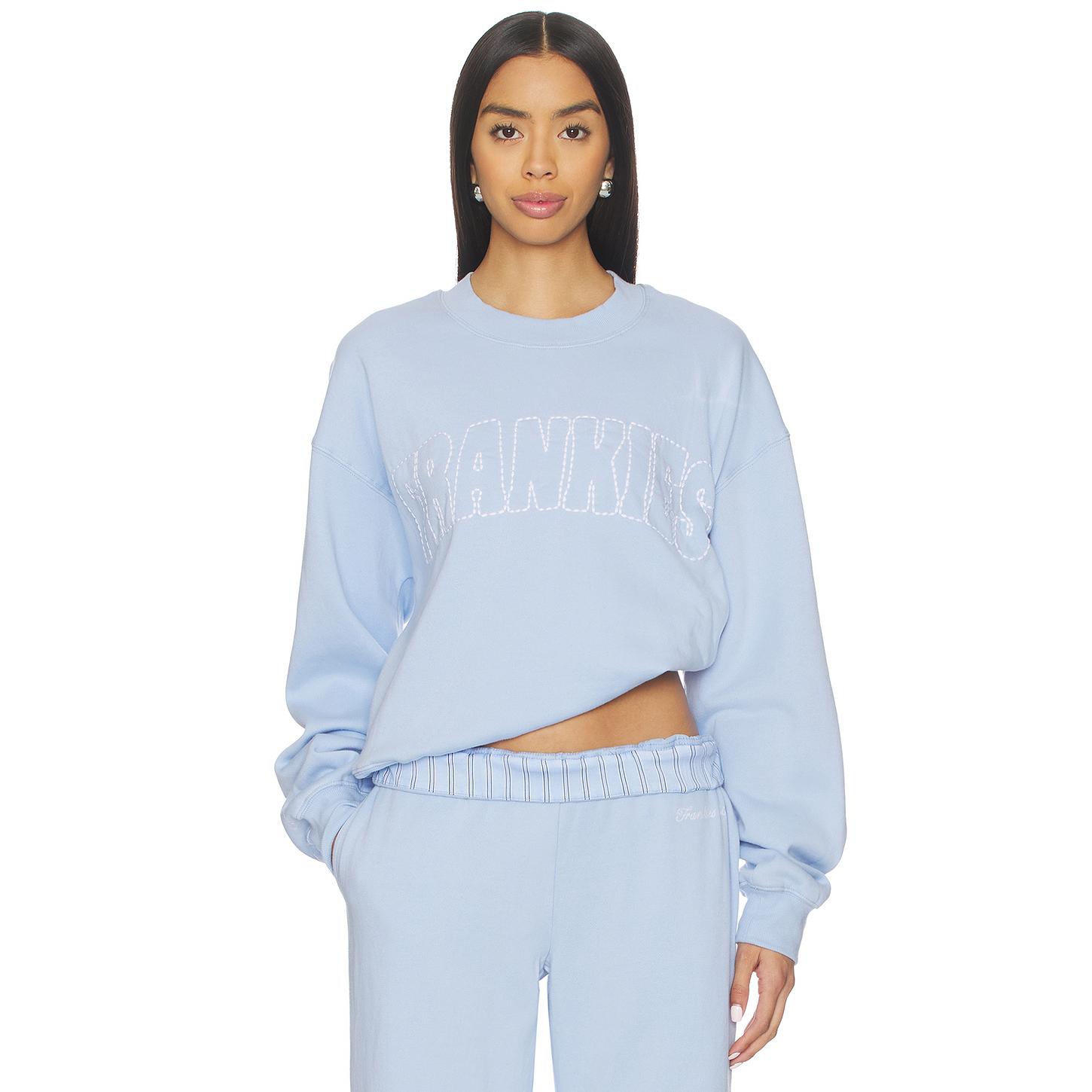 FRANKIES BIKINIS 出行日纯棉圆领套衫 Baby Blue 衬衫