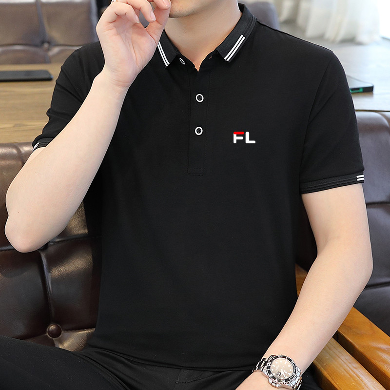 裴乐旗舰夏季新款官方正品菲乐男士短袖polo衫商务休闲T恤时尚