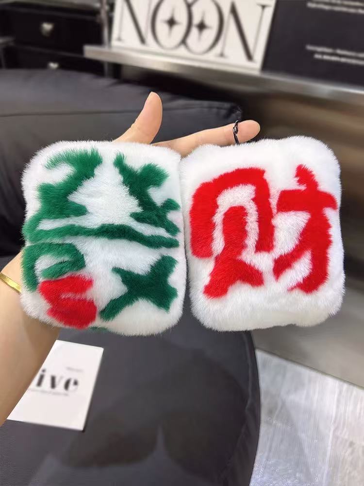 《野儿服饰》麻将系列發，财兔毛挂件毛绒