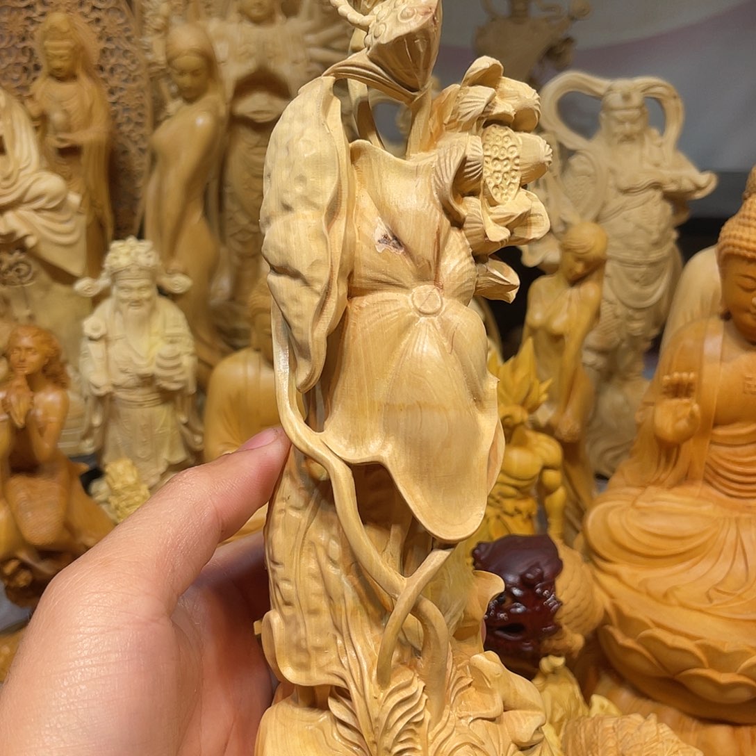 黄杨木瑕疵荷叶青蛙