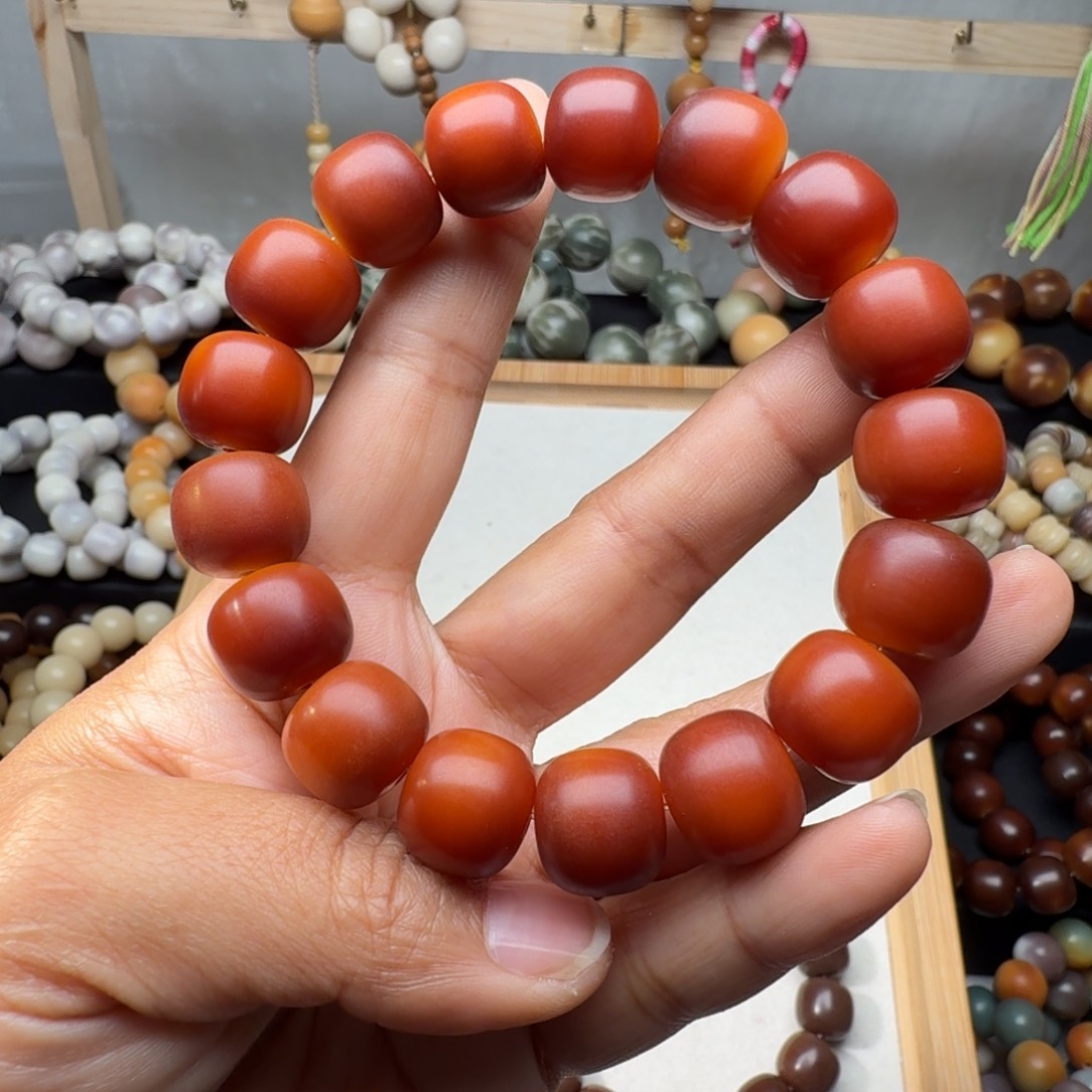 用***子菩提根/象牙果手串卡14干磨