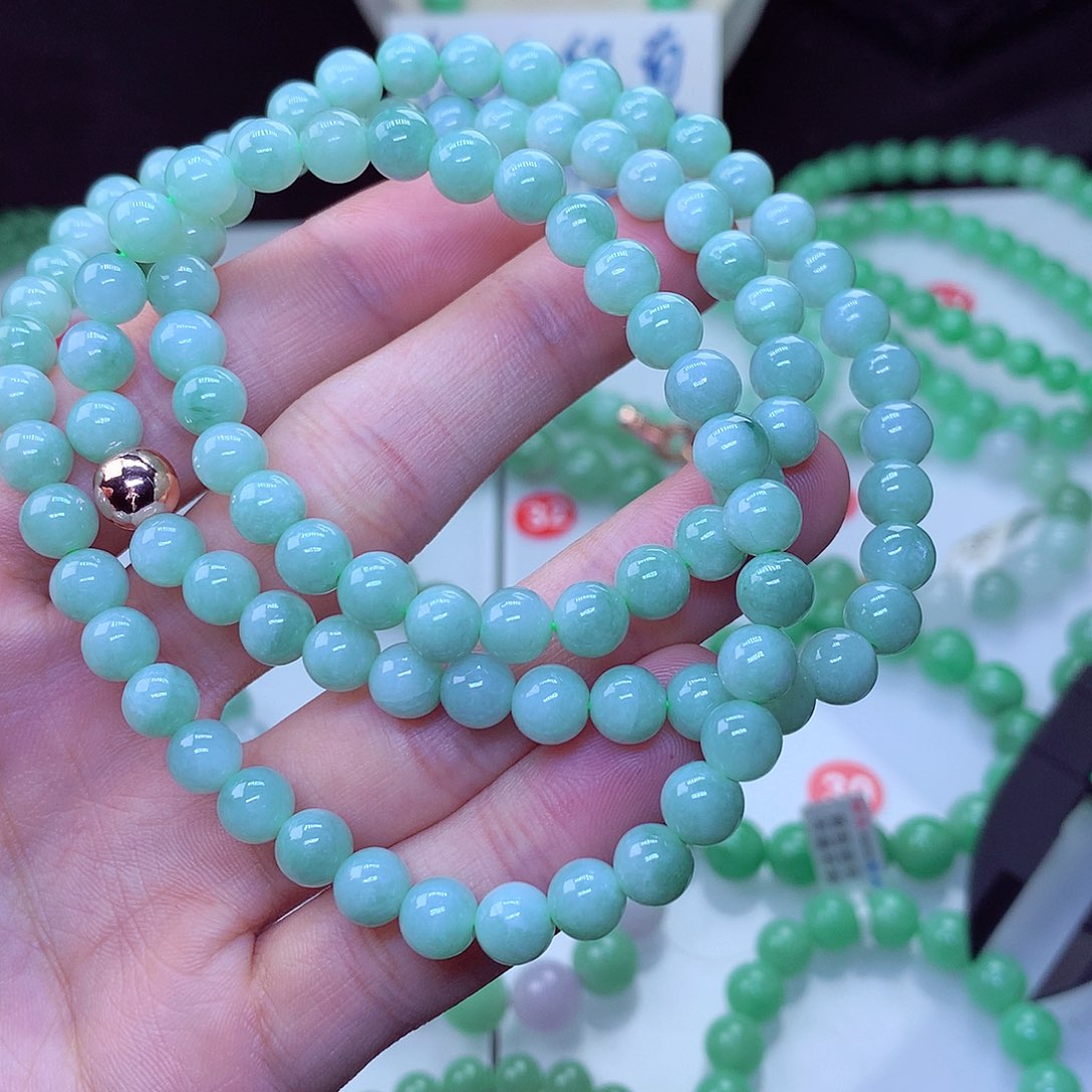 翡翠毛衣链未镶嵌