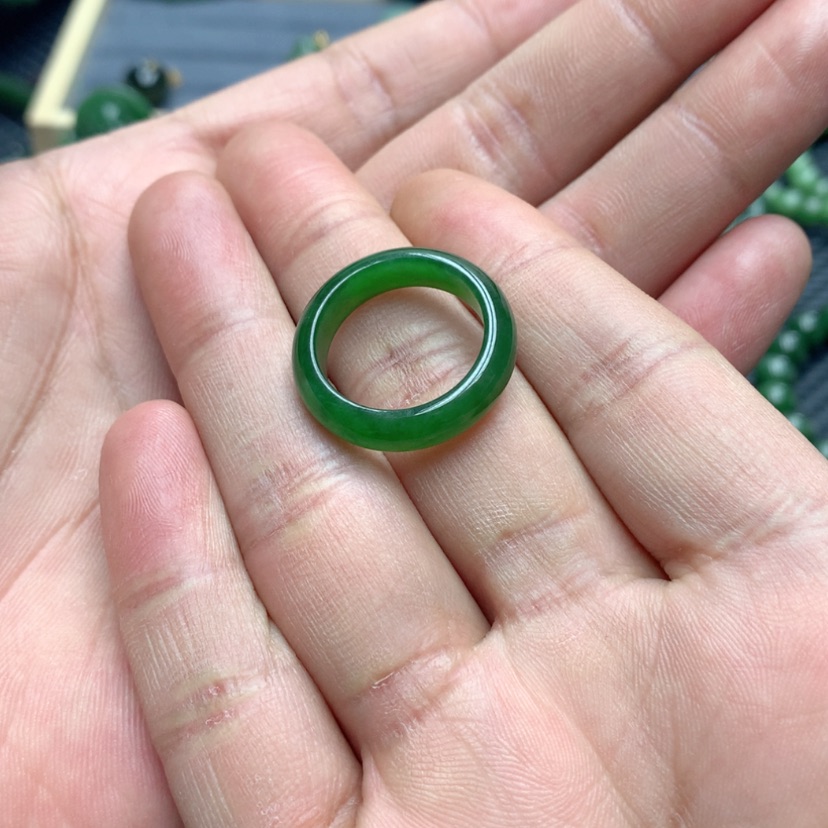 【闪购商品】和田玉（碧玉）戒圈未镶嵌坦*.