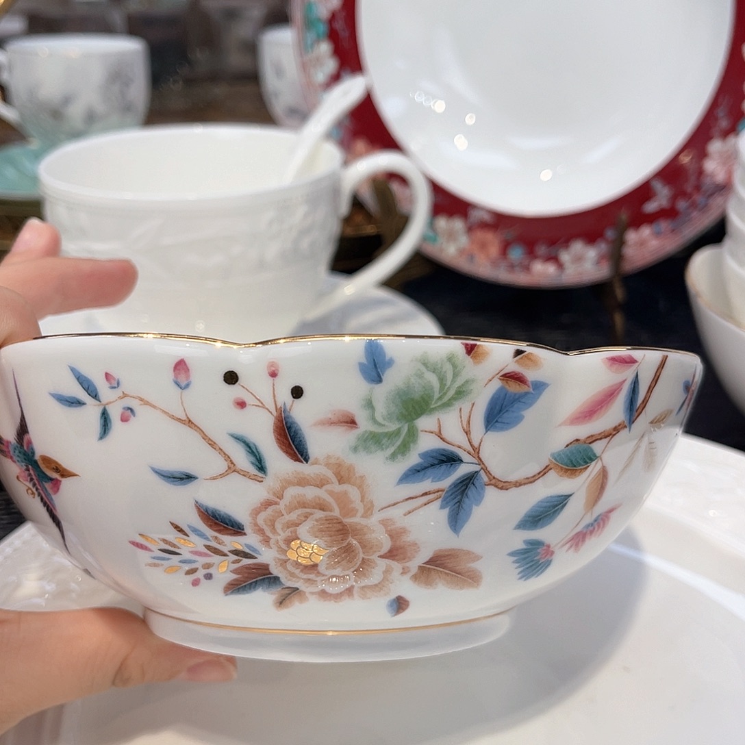 骨瓷梅花碗————————-