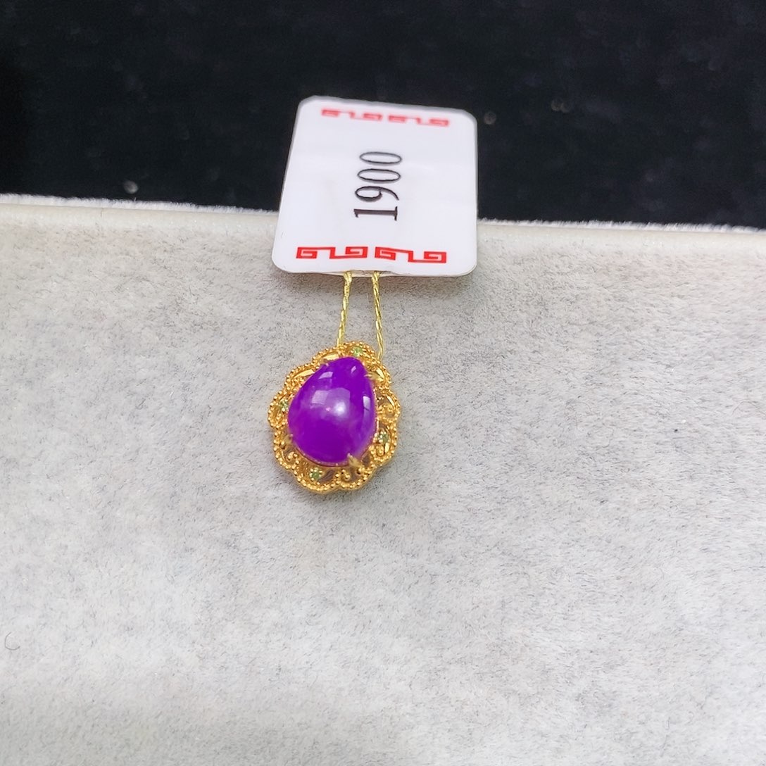 苏纪石（舒俱来）18K金镶嵌吊坠(不含链)