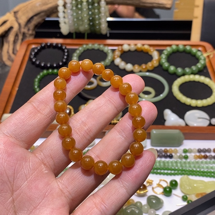 【闪购商品】未镶嵌手串和田玉蔷*