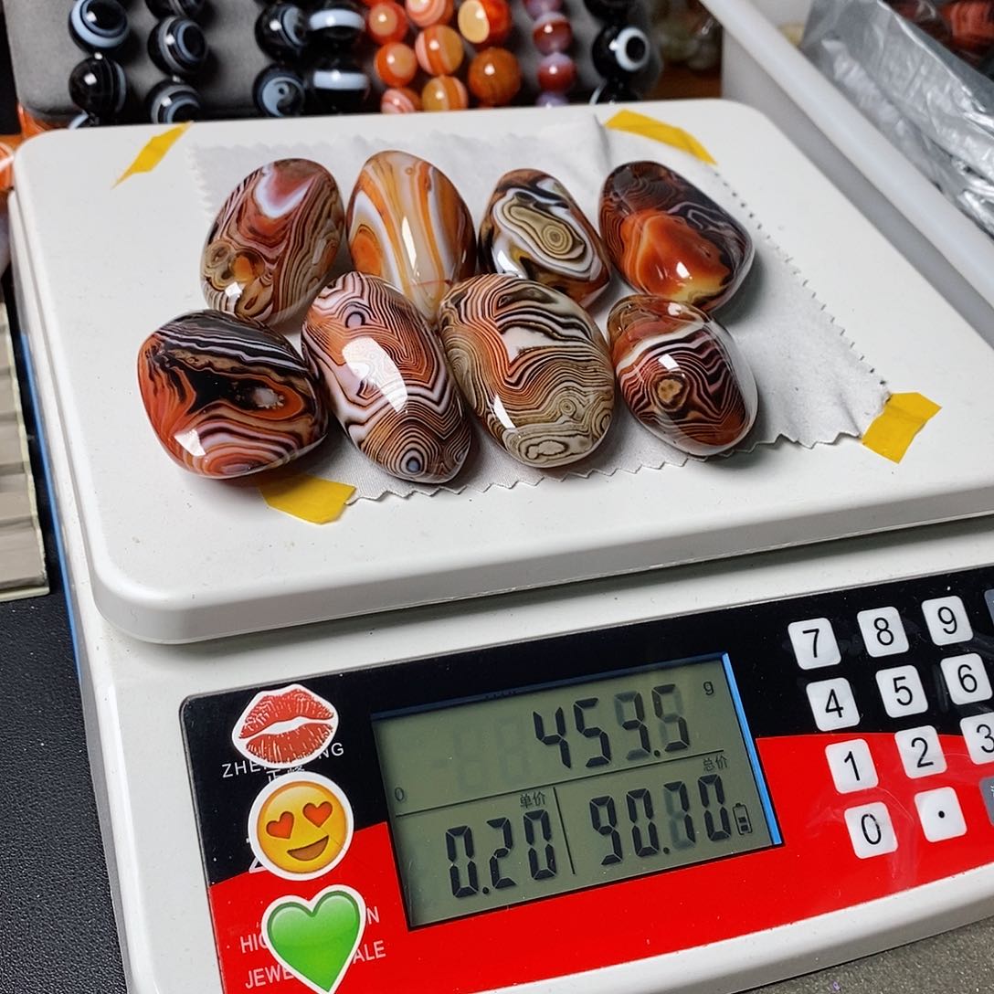 玛瑙/玉髓两毛未镶嵌3*2