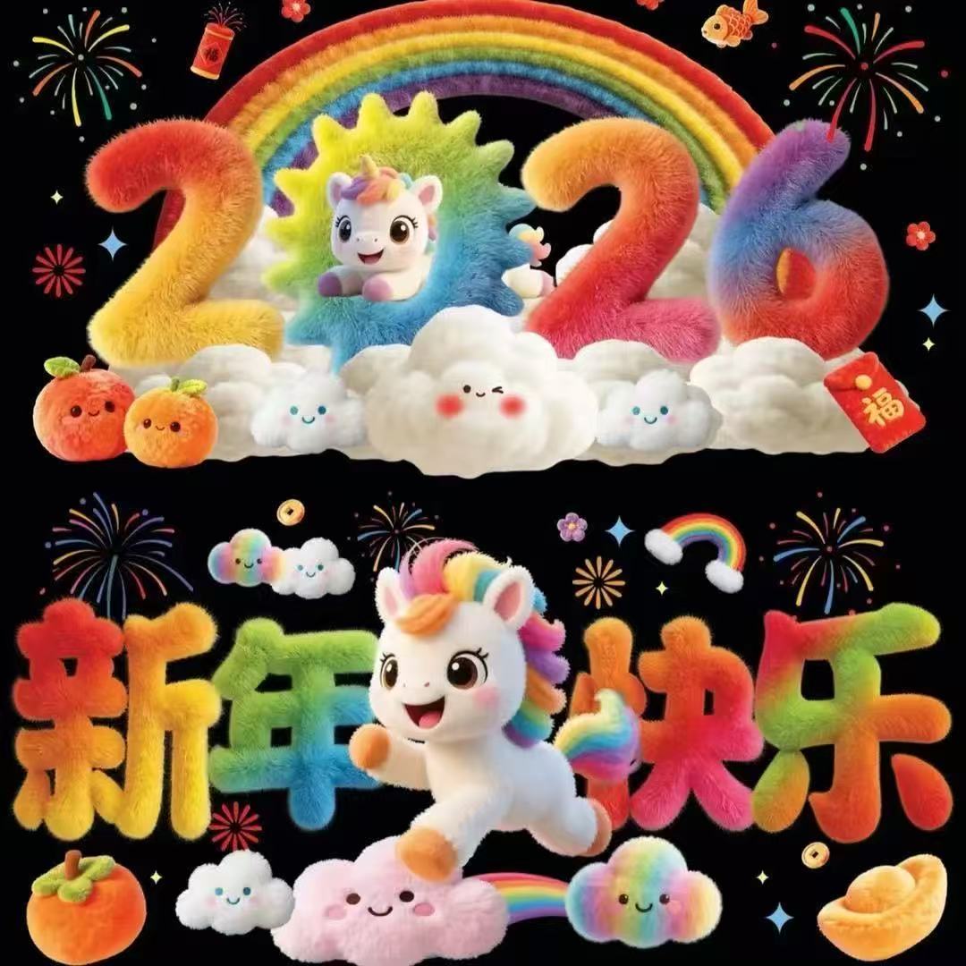 新年窗花2026马年新款静电贴贴画厨房玻璃门贴纸挂饰春节过年装饰