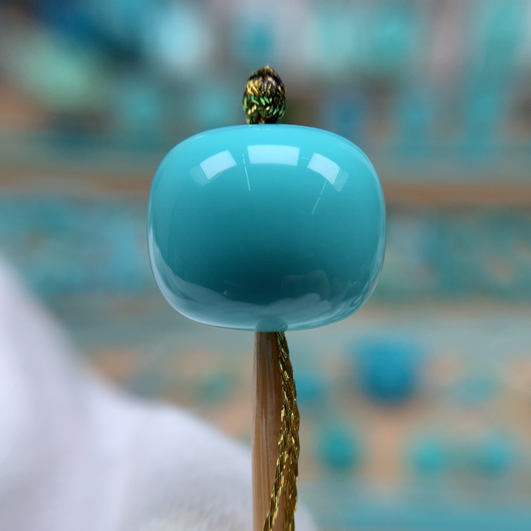 未镶嵌绿松石珠宝奇石直径11.8mm