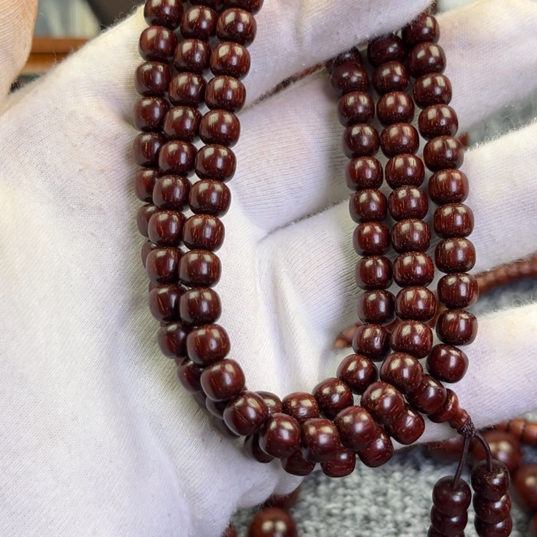 小叶紫檀手串/手链6*7老型108 高油高密原汁原味