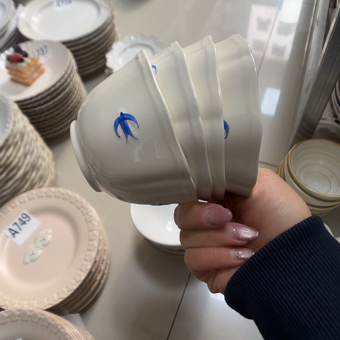 瓷片瑕疵特价陶瓷米饭碗