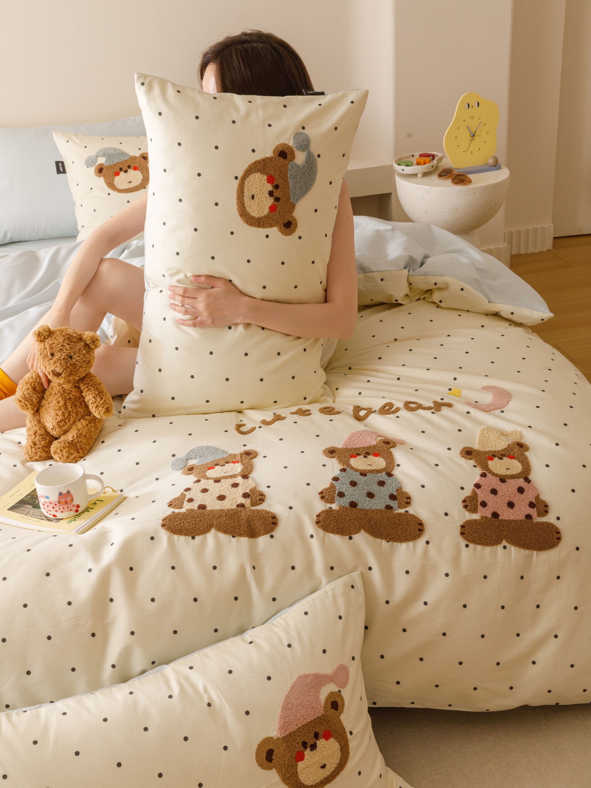 特！小玲子 魔法小熊 全棉纯棉毛巾绣工艺款 三件套四件套