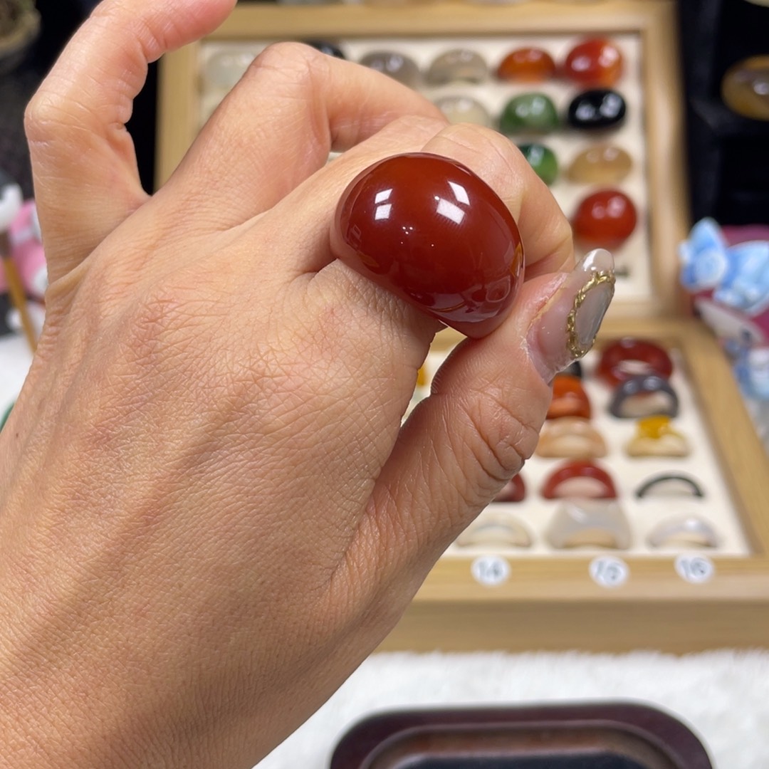 玛瑙/玉髓未镶嵌戒指23