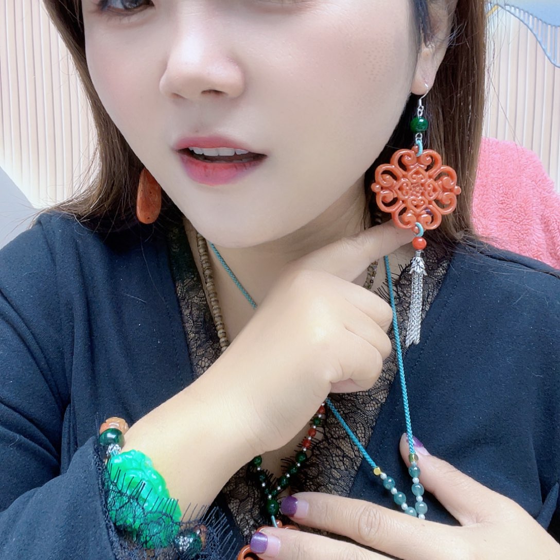 花岗石纯铜锡合金纯铜耳环