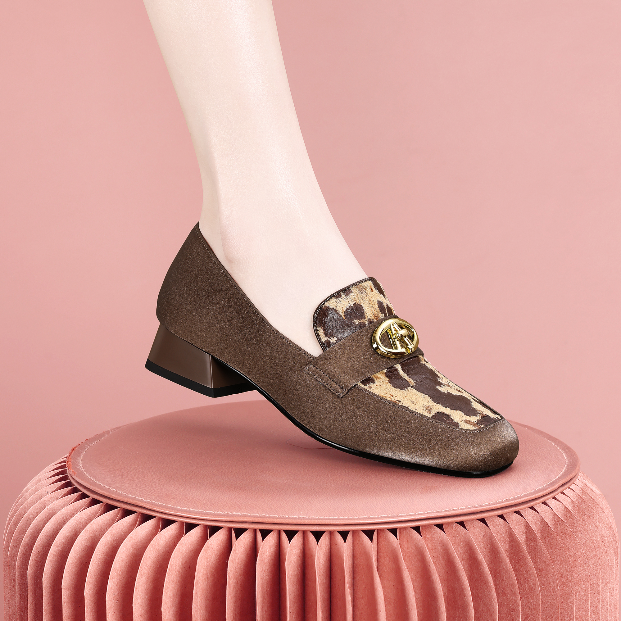 梵芮诗2025年春季新款原创设计高级时尚穿搭马毛轻奢单鞋-J1196