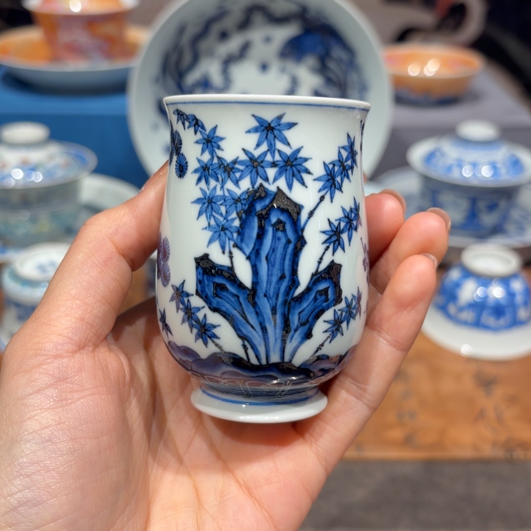 瓷片手工手绘陶瓷茶具