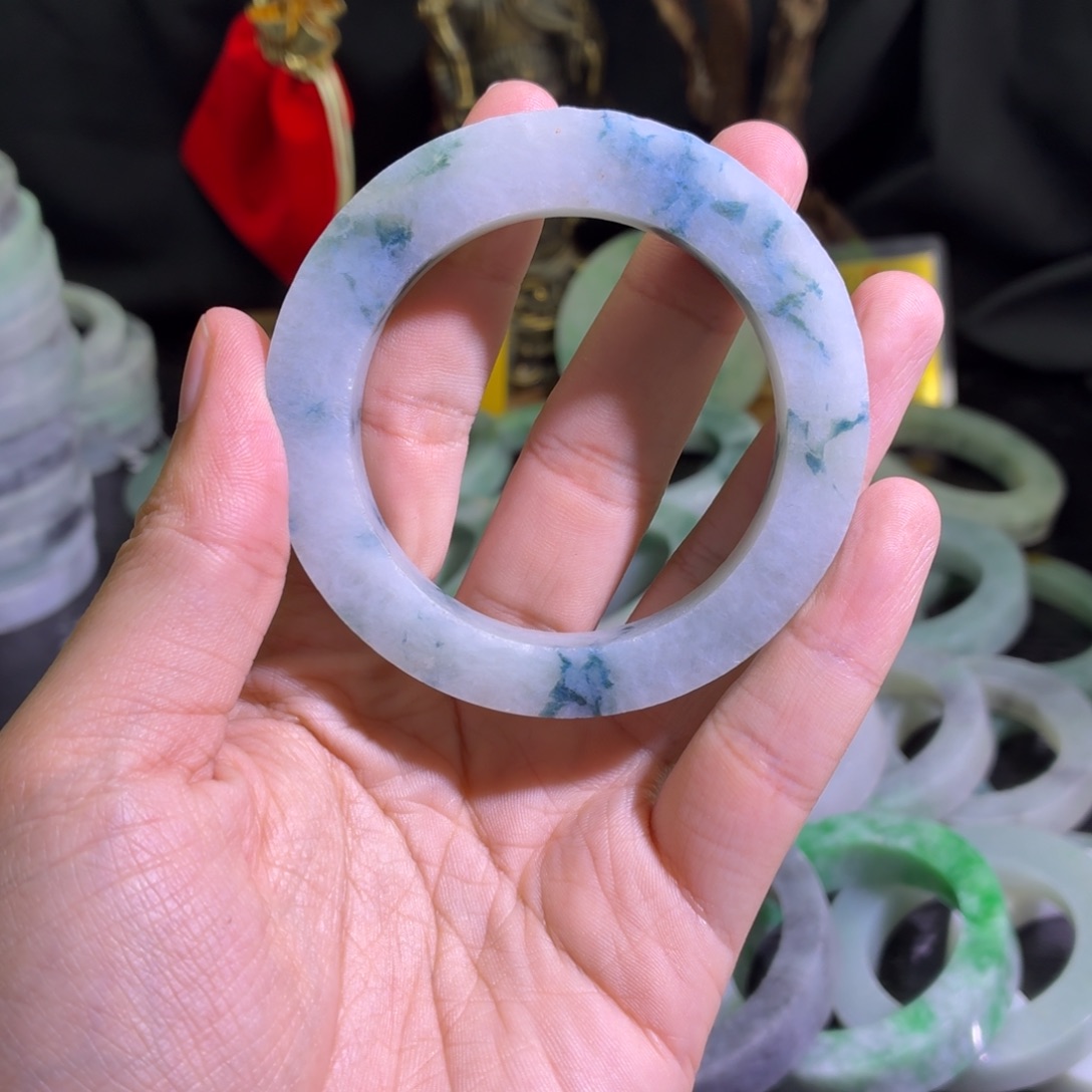 定制翡翠未镶嵌天然翡翠A货毛胚手镯定制