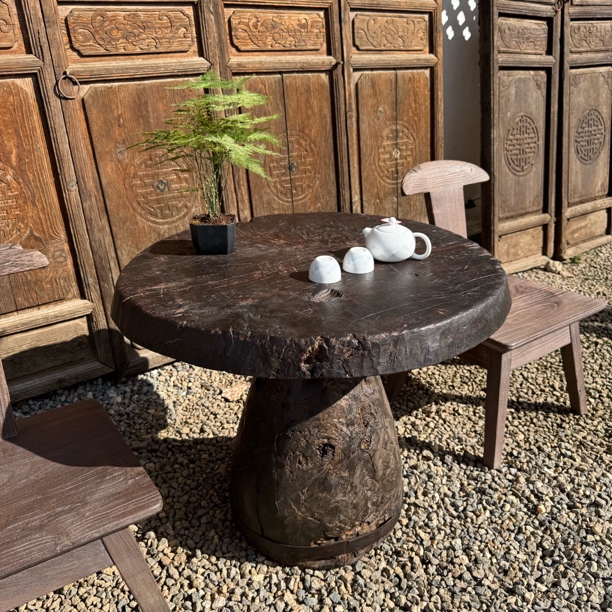 云南民俗老物件茶空间侘寂风茶桌茶几休闲桌 