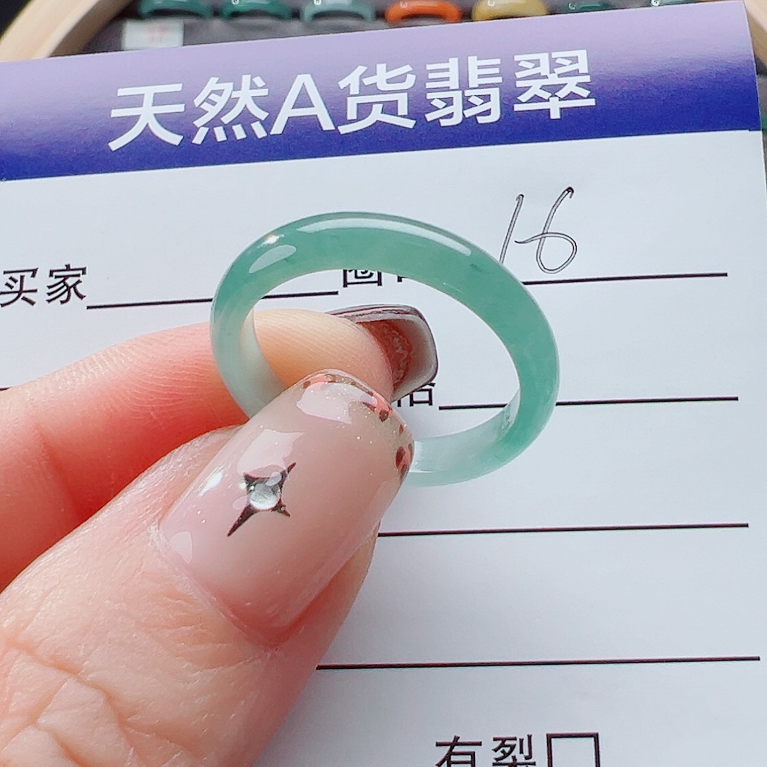 未镶嵌戒指翡翠岳**蝶戒圈
